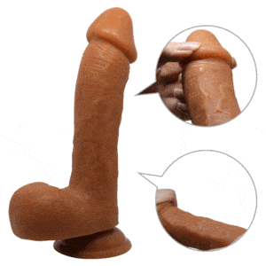 Vantuzlu 23.5 cm Melez Dildo