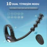 Uzaktan Kumandalı Çok Yönlü Şarjlı Penis Halkası