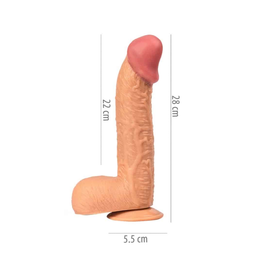 Realistik-Doku-28-cm-Titresimsiz-Kalin-Dildo-Penis-7236-2