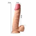Realistik-Doku-40-cm-Titresimsiz-Damarli-Buyuk-Dildo-Penis