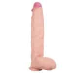 Ten Rengi Vantuzlu Büyük Boy Kalın Dildo