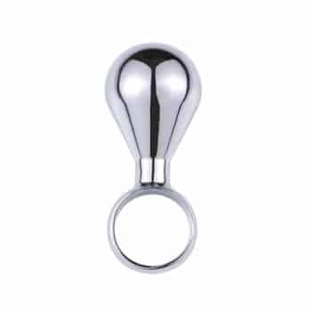 Tutma Saplı Tombul Uçlu Çelik Anal Plug