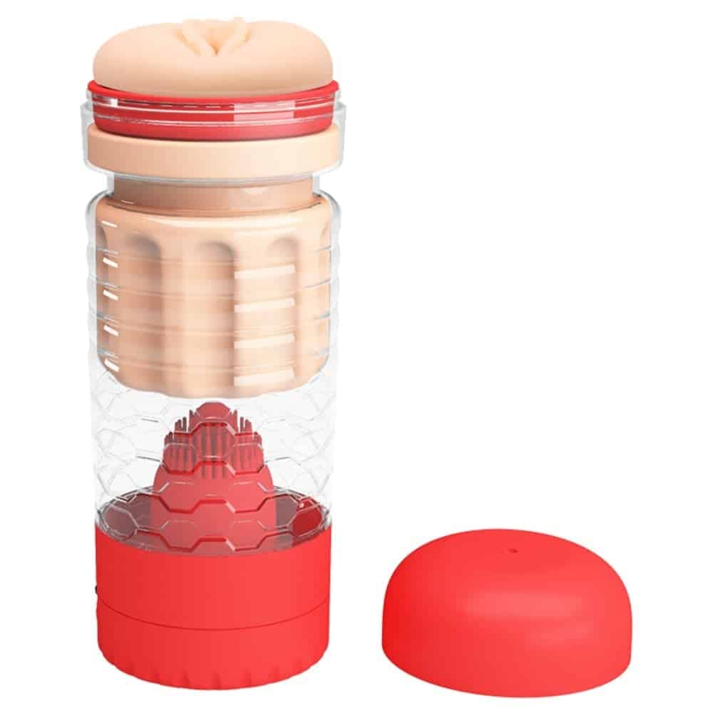 dil-uyaricili-titresimli-vajina-masturbator-kirmizi-4 Dil Uyarıcılı Titreşimli Vajina Mastürbatör