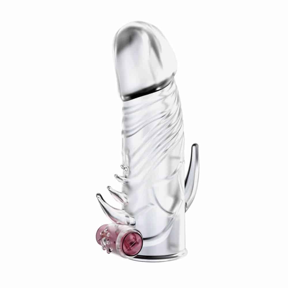 titresimli-klitoris-uyaricili-seffaf-penis-kilifi Titreşimli Klitoris Uyarıcılı Şeffaf Penis Kılıfı