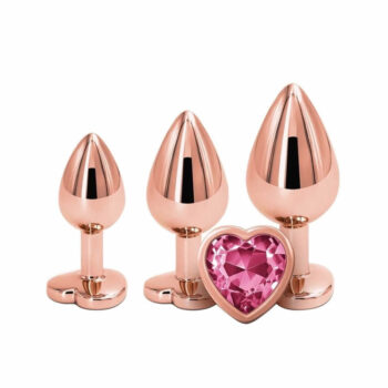Kristal Kalp Taşlı Çelik Anal Plug Set