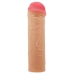Gerçekçi Doku 2.5 cm Uzatmalı Premium Penis Kılıfı